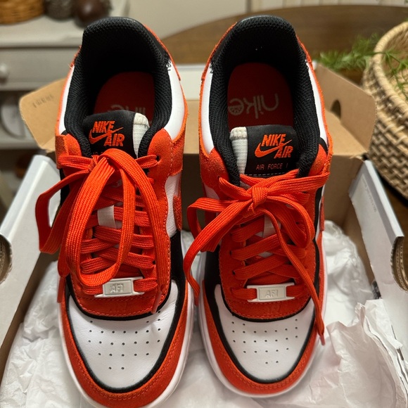 Nike Air Force 1 Custom Orange/ Black/White Sz Women’s 6 - Picture 3 of 8